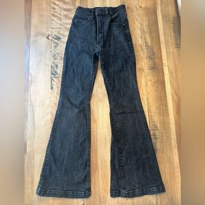 0s black Abercrombie and fitch ultra high rise flare jeans